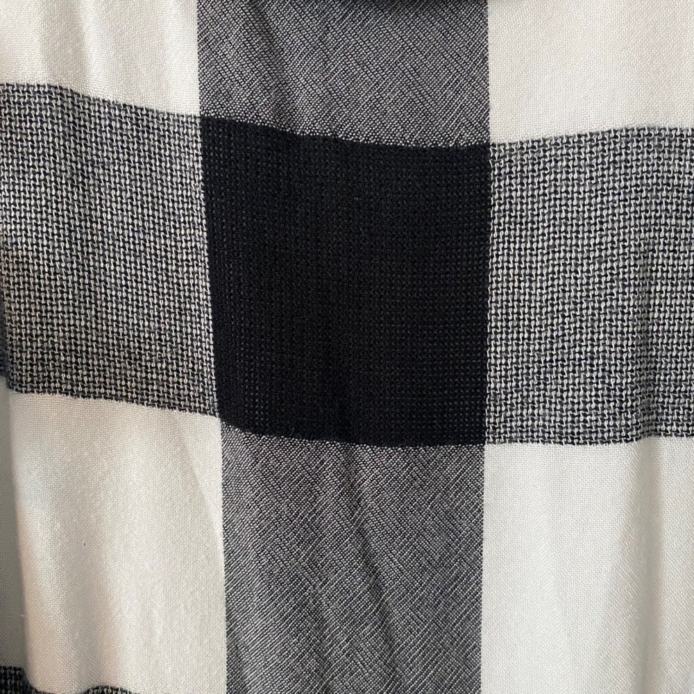 Cloth & Stone Anthropologie Black‎ White Buffalo Plaid Sleeveless Romper Small - Picture 5 of 9